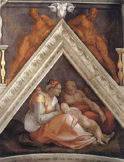 Michelangelo Buonarroti Ancestors of Christ: figures Germany oil painting art